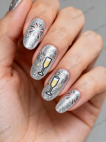 Glitter Nail Design #830 Image