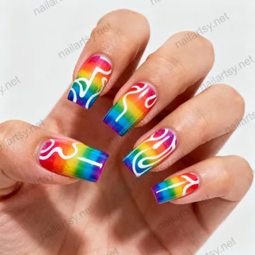Square Nail Design #609 Image