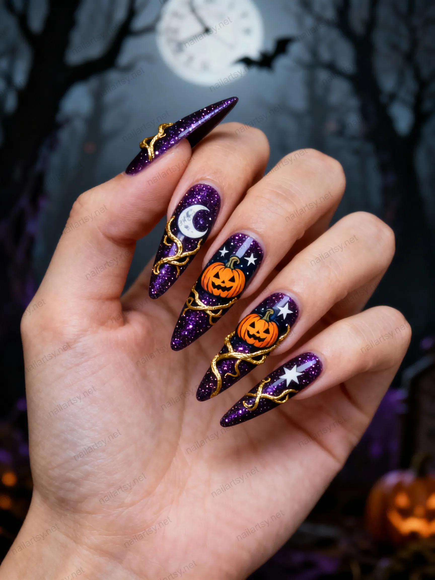 2025 Pumpkin Nail Design #6