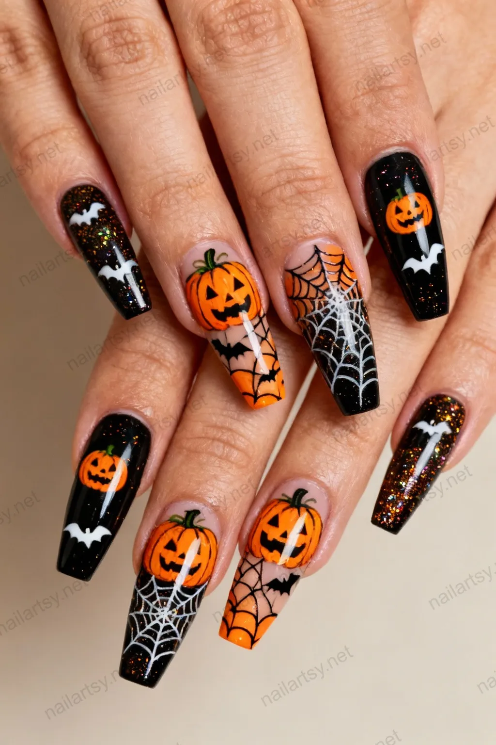 2025 Pumpkin Nail Design #8
